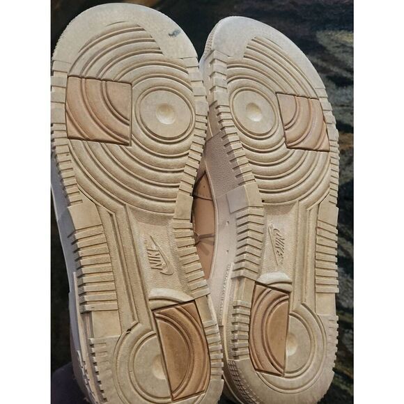 Nike Sneakers Women's 10 Blush Beige Air Force 1 Sage Low Lace Up Leather - Picture 6 of 6